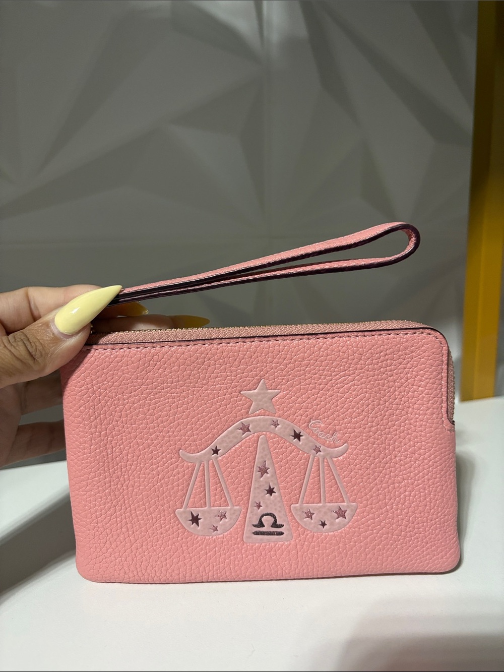 COACH Corner Zip Wristlet With Libra ♎️ - Picture 6 of 12
